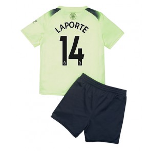 Manchester City Aymeric Laporte #14 babykläder Tredje Tröja barn 2022-23 Korta ärmar (+ Korta byxor)